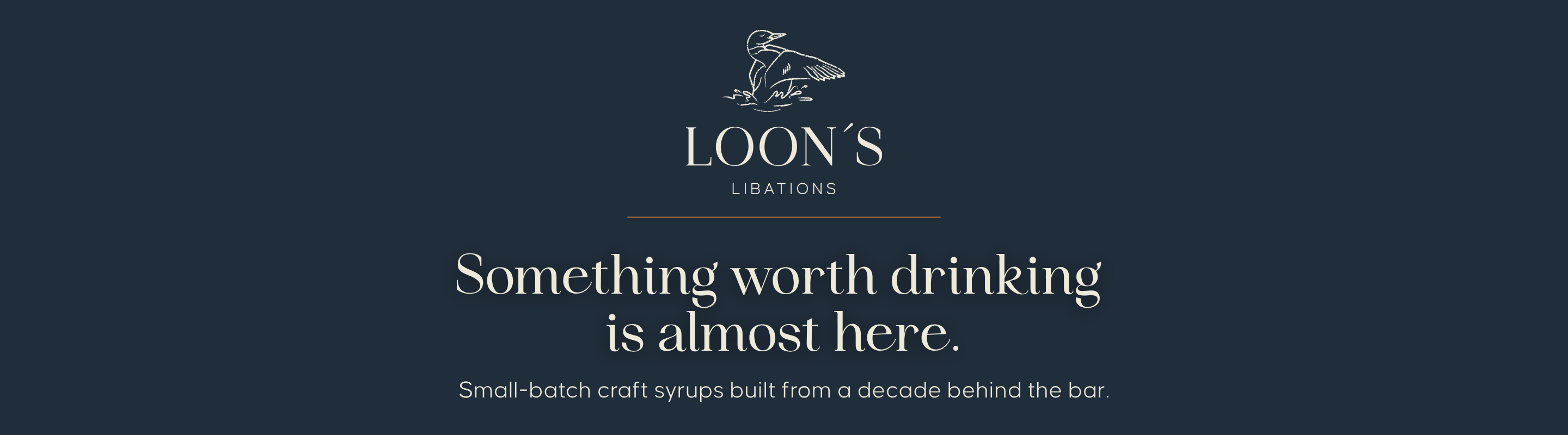 Loon's Libations small-batch craft cocktail and mocktail syrups, handcrafted from a decade behind the bar